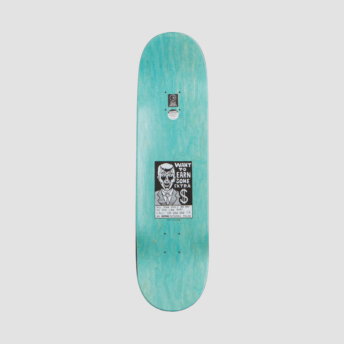 Polar Oskar Rozenberg Trust Skateboard Deck Yellow - 8.375"