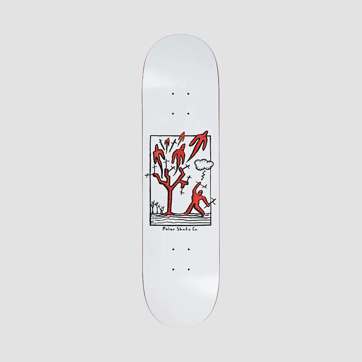 Polar Team Heaven Skateboard Deck White - 7.875"