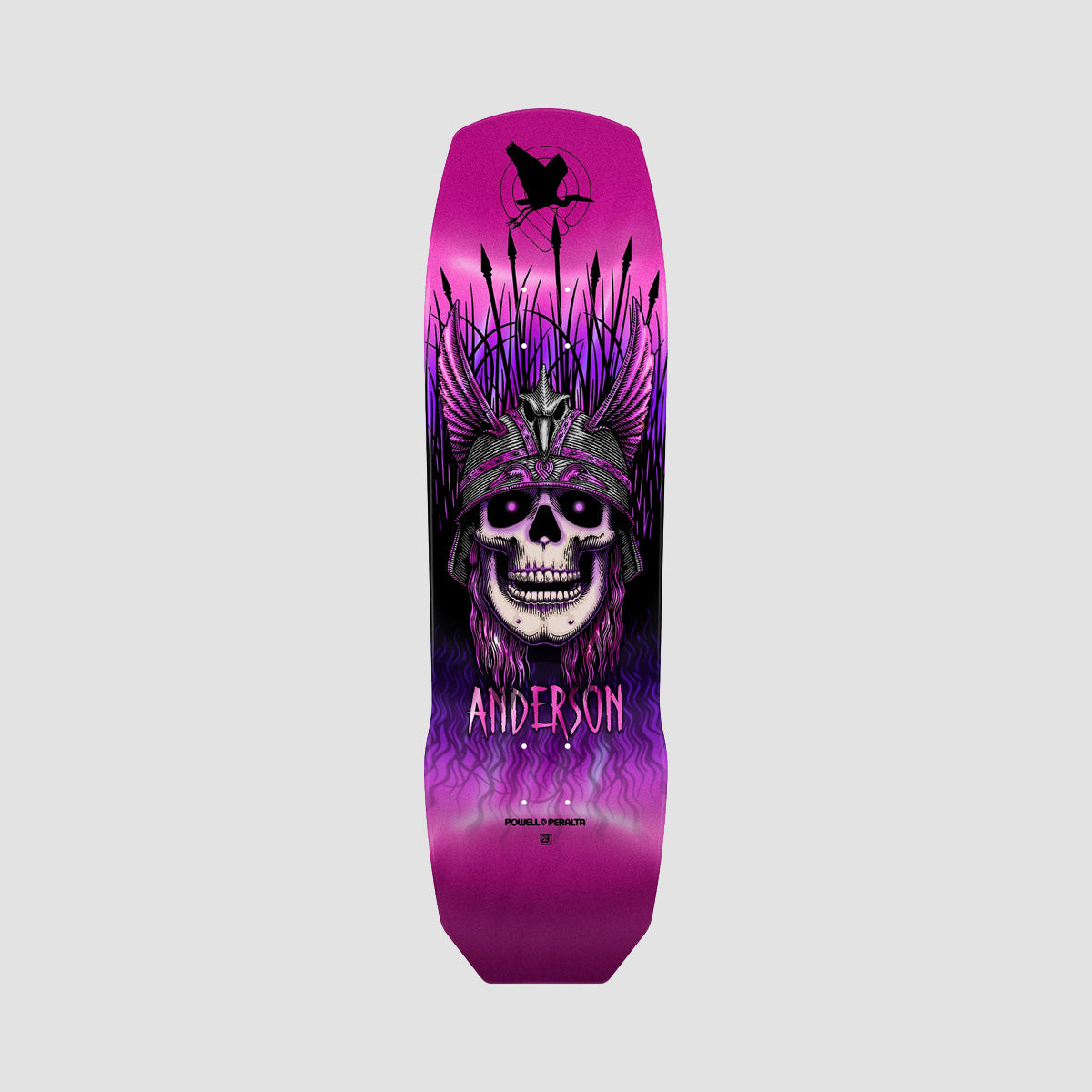 Powell Peralta Andy Anderson Heron 7-Ply 290 Skateboard Deck Pink Foil - 9.13"
