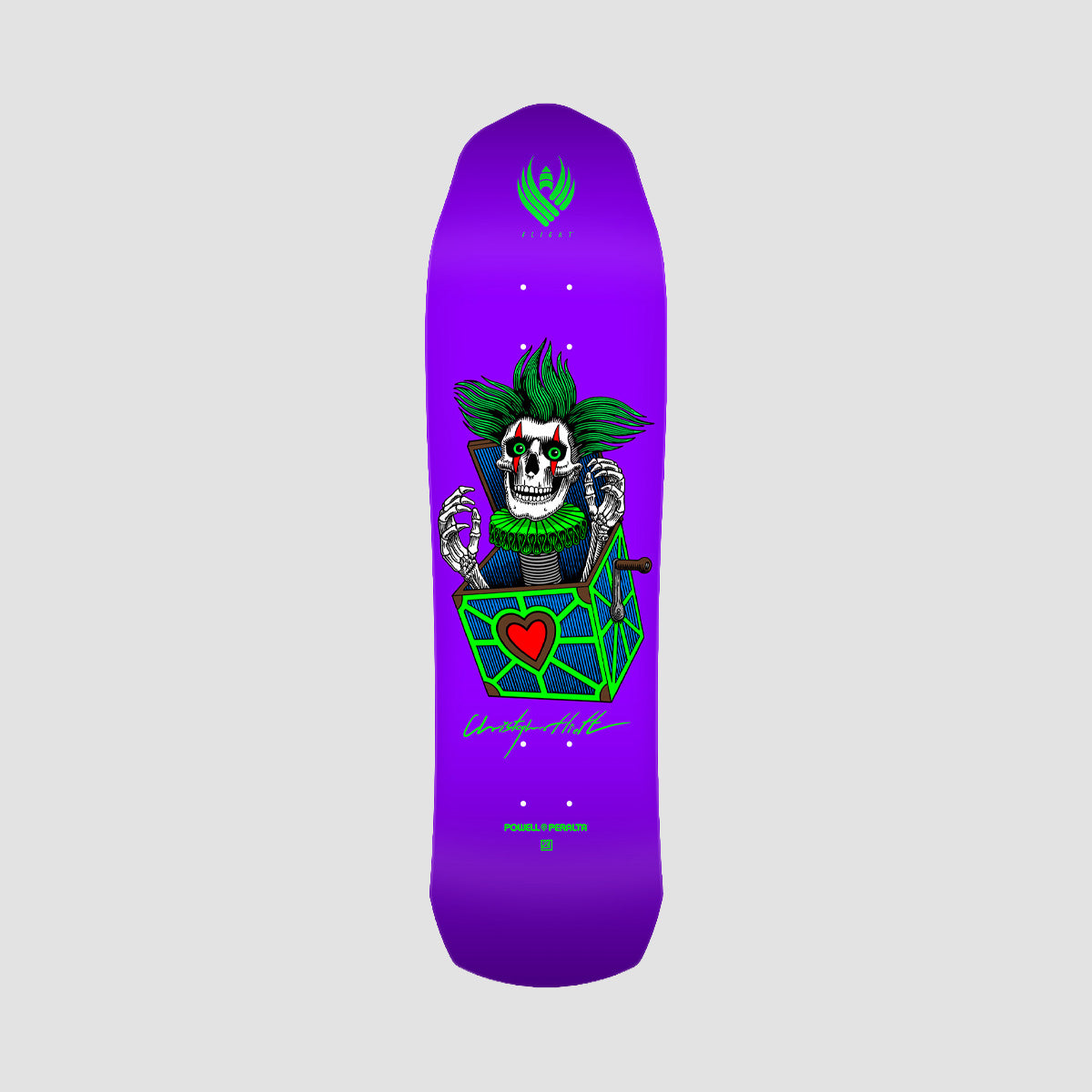 Powell Peralta Chris Hiett Skull 317 Flight Skateboard Deck Purple - 8.5"