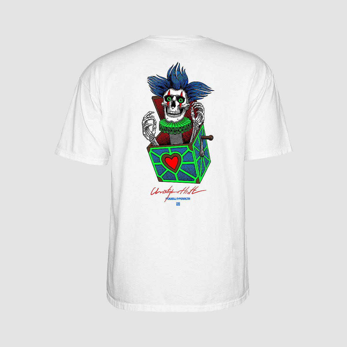 Powell Peralta Chris Hiett Skull T-Shirt White