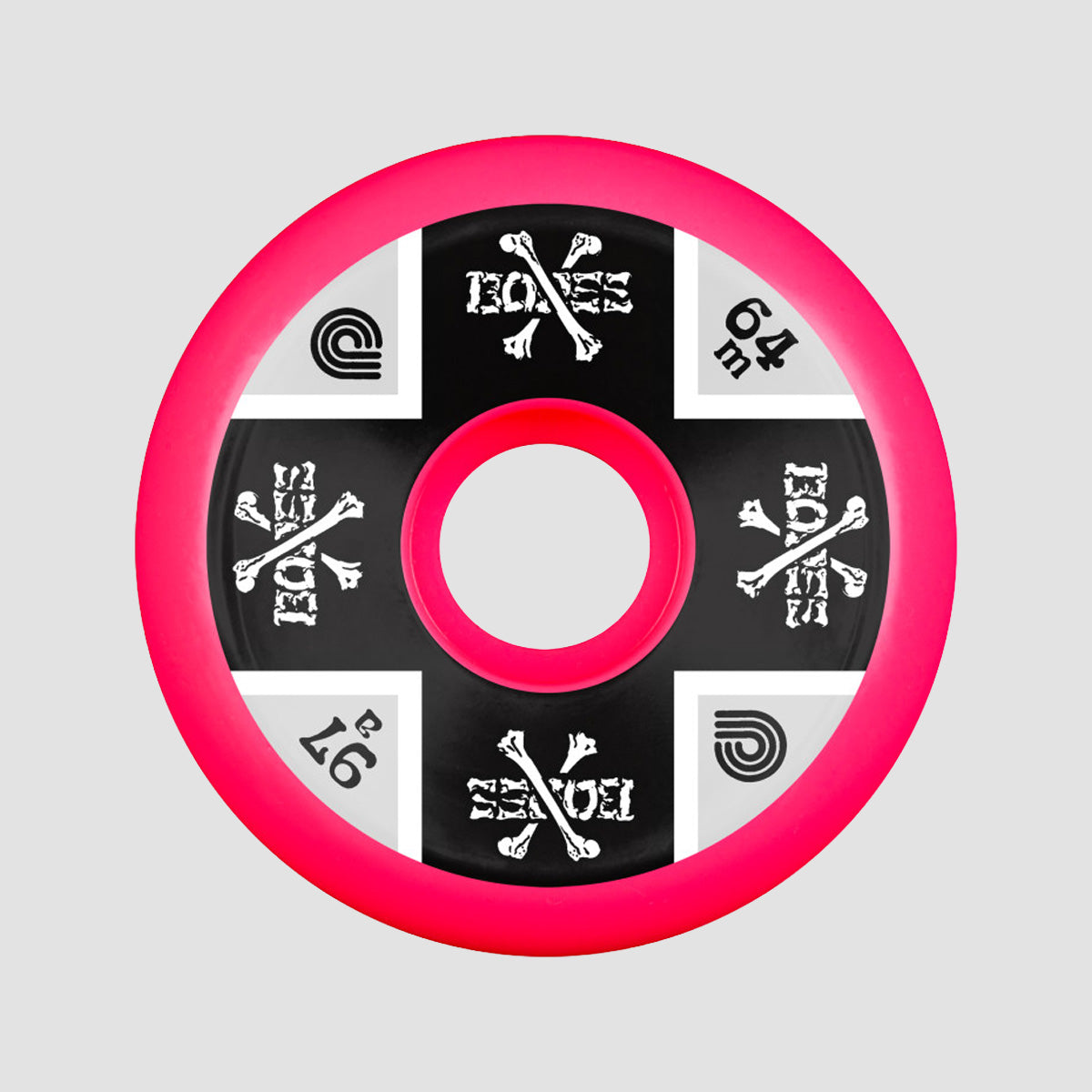 Powell Peralta Cross Bones 97A Skateboard Wheels Pink 64mm