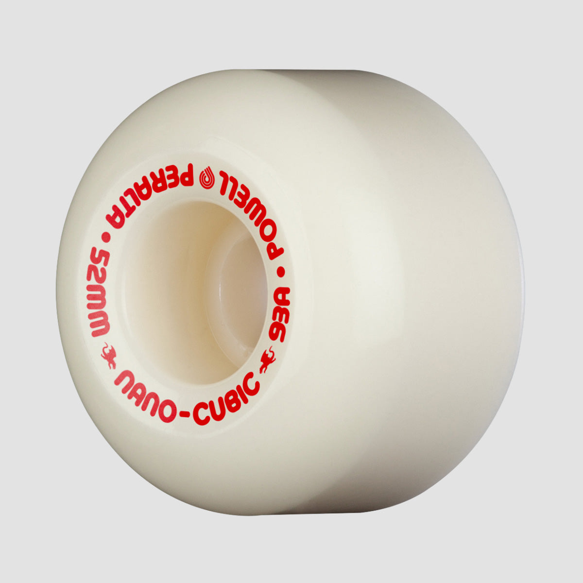 Powell Peralta Dragon Formula Nano Cubic 93A Skateboard Wheels Off White/Red 52x36mm