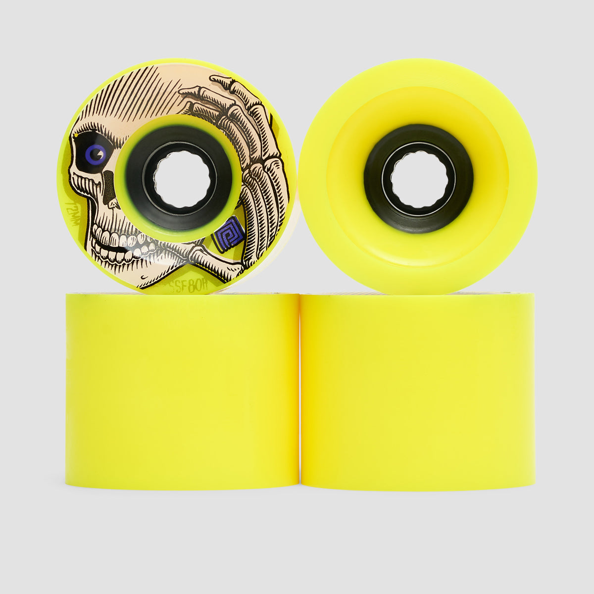 Powell Peralta Kevin Reimer 80A Soft Slide Skateboard Wheels Yellow/Black 72mm