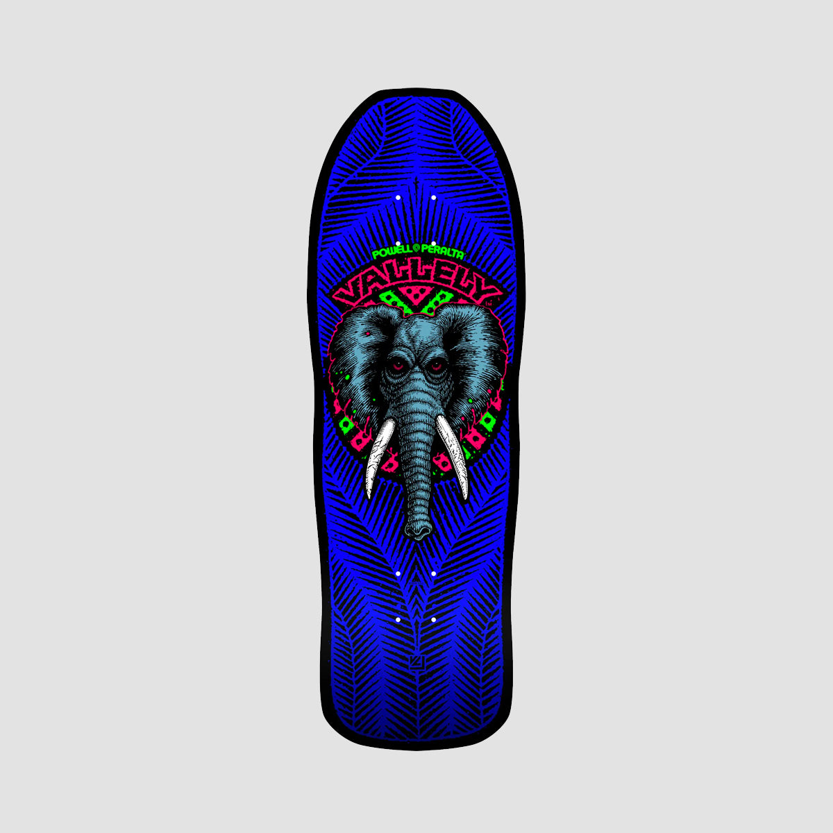 Powell Peralta Mike Vallely Elephant Classic 163 Skateboard Deck Blacklight - 9.85"