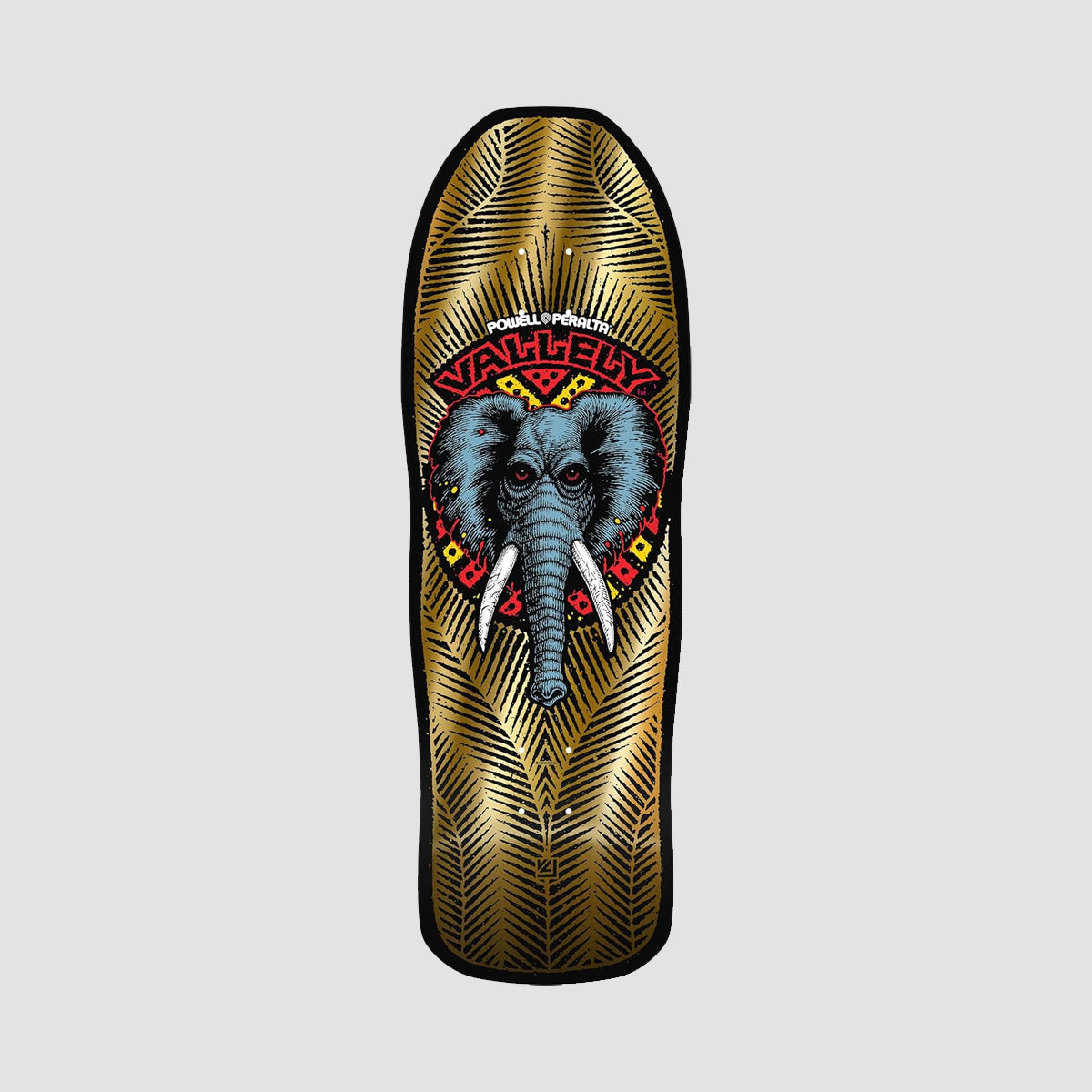 Powell Peralta Mike Vallely Elephant Reissue Skateboard Deck Gold Foil - 10"