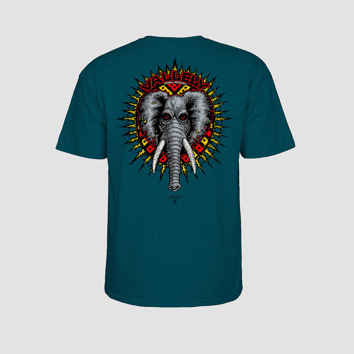Powell Peralta Mike Vallely Elephant T-Shirt Midnight Teal