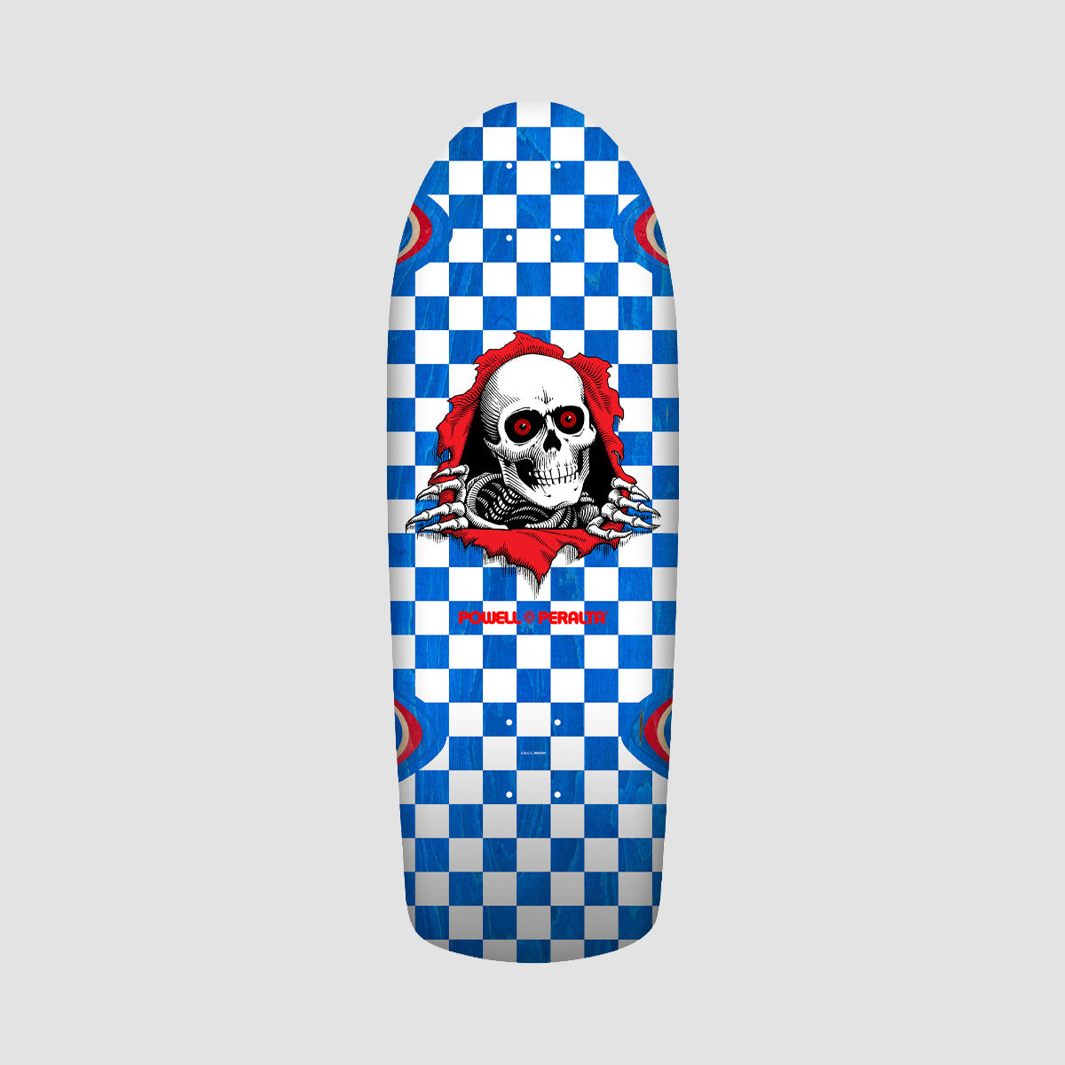 Powell Peralta OG Ripper Checker Reissue 265 Skateboard Deck Blue Stain - 10"