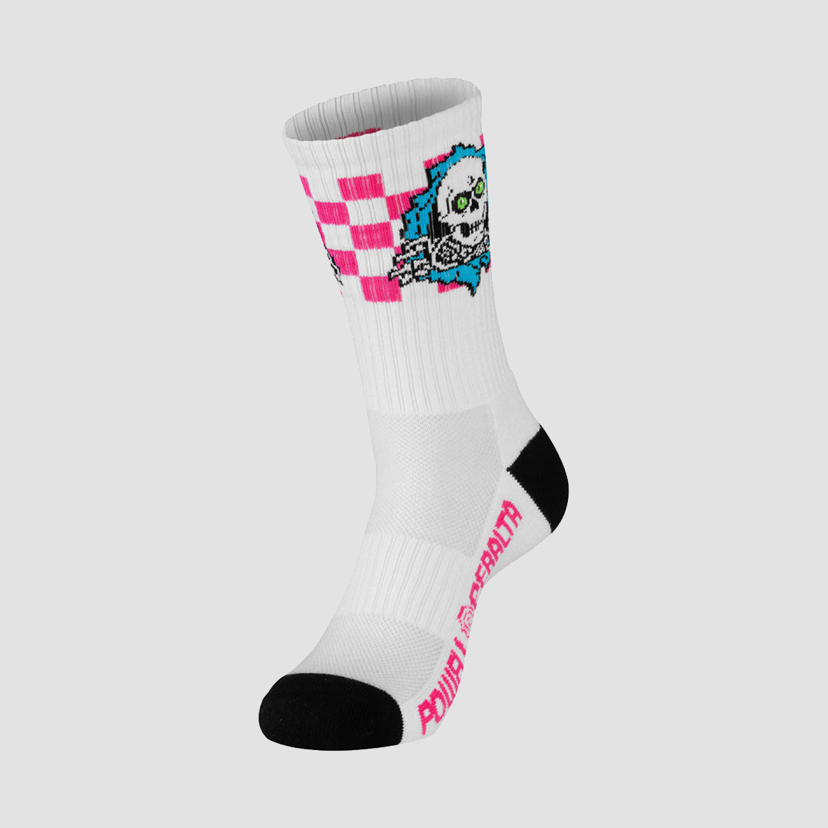 Powell Peralta Ripper Cotton Socks Checker Blue/Pink/White