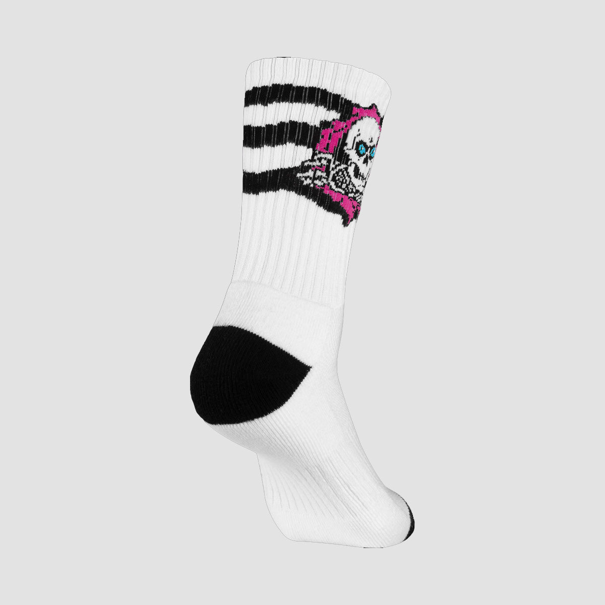Powell Peralta Ripper Cotton Socks Stripes Pink/Black/White