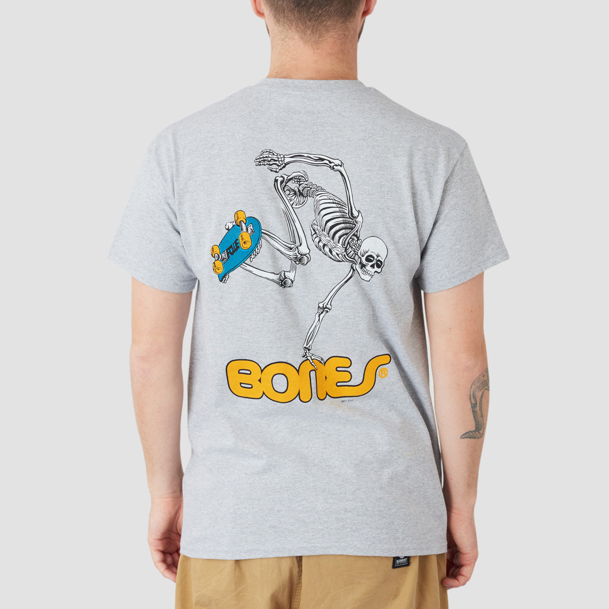 Powell Peralta Sk8board Skeleton T-Shirt Sport Grey