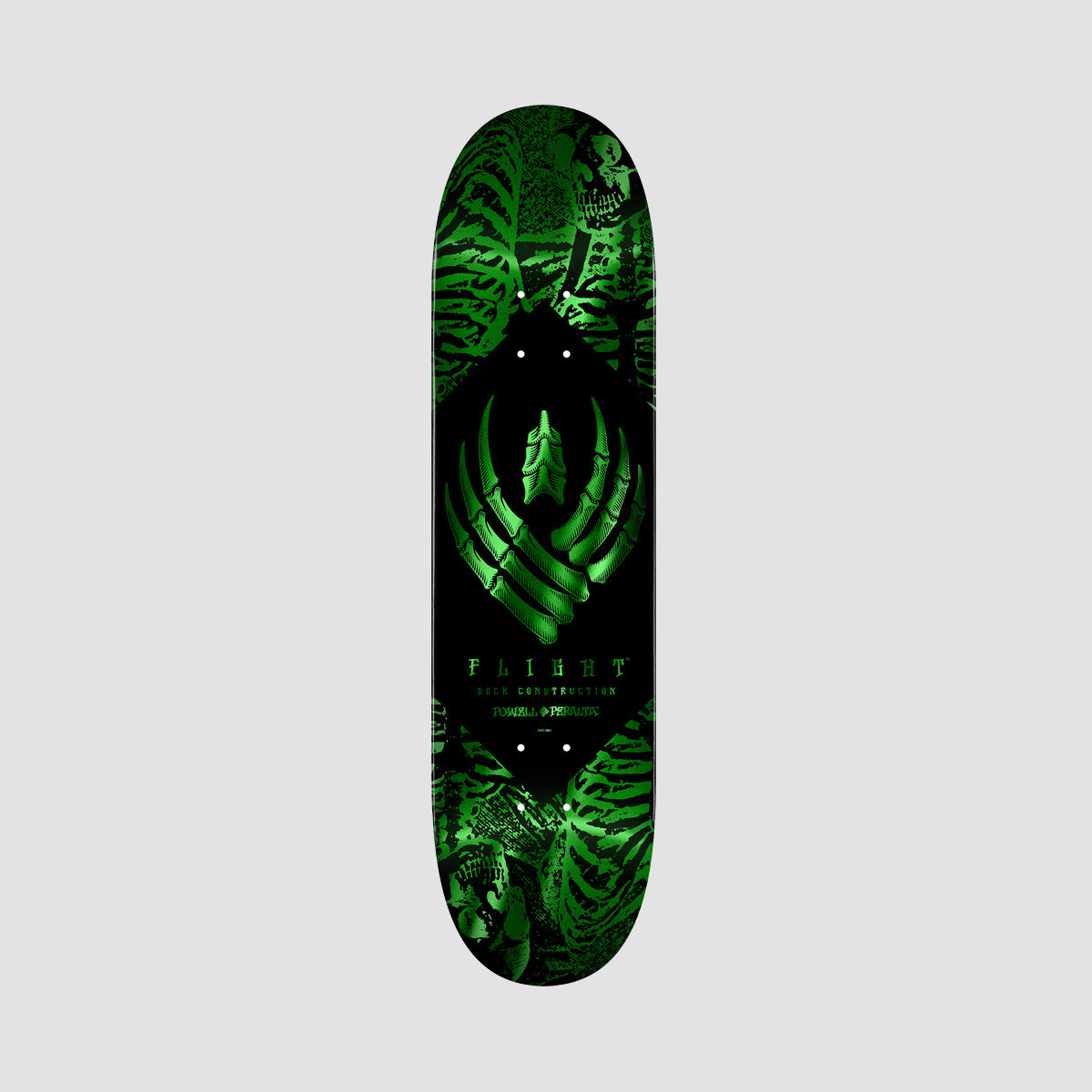 Powell Peralta Skeleton 244 Flight Skateboard Deck Green Foil - 8.5"