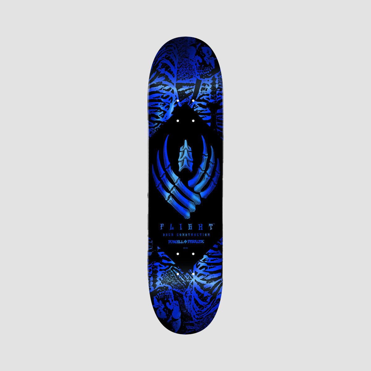 Powell Peralta Skeleton Flight 308 Skateboard Deck Blue Foil - 8.75"