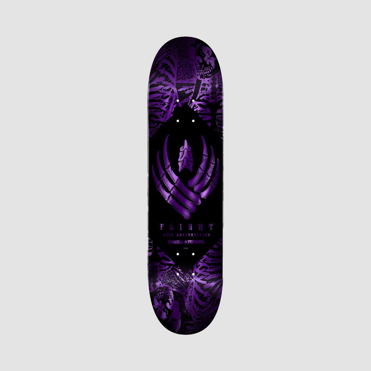 Powell Peralta Skeleton Flight 309 Skateboard Deck Purple Foil - 9"