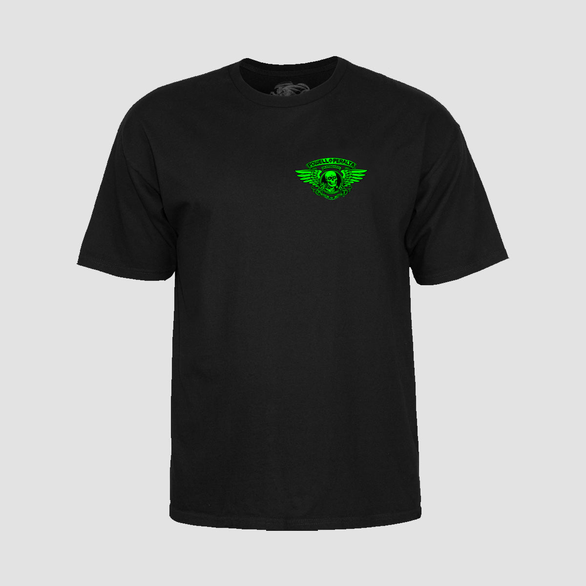 Powell Peralta Winged Ripper T-Shirt Green Blacklight Black