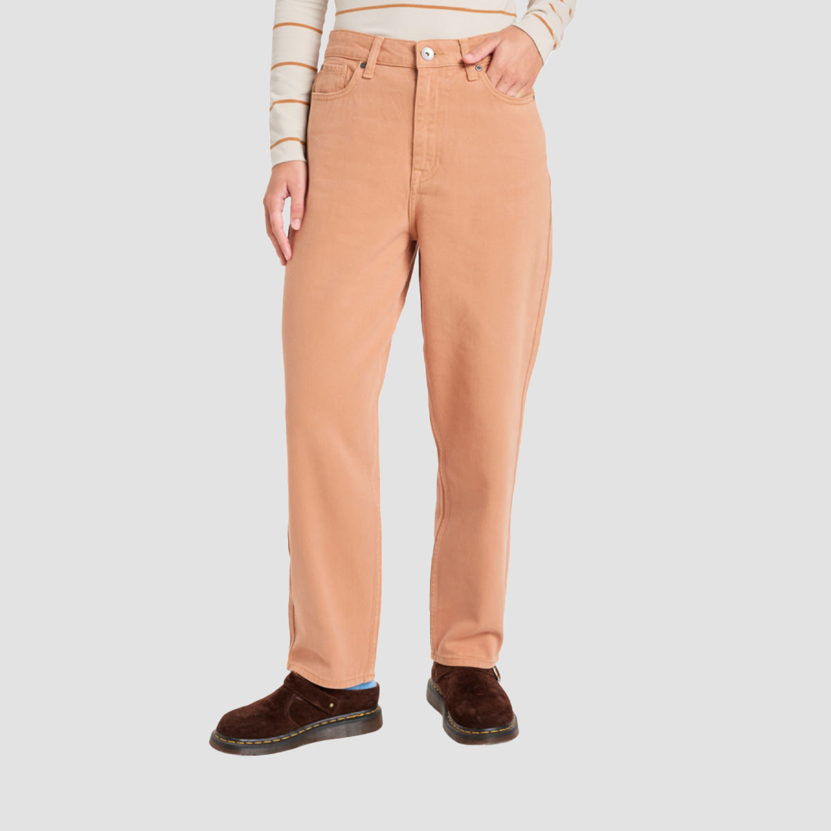 Quiksilver Baggy Carrot Color Trousers Almond - Womens