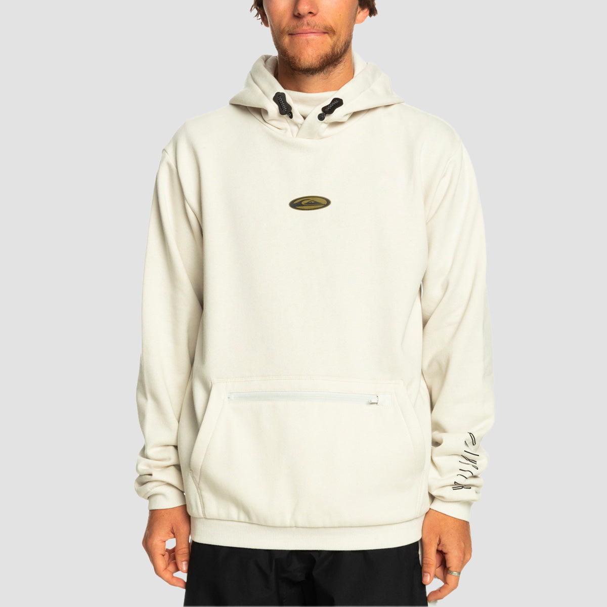 Quiksilver Big Logo Snow Pullover Hoodie Nimbus Cloud