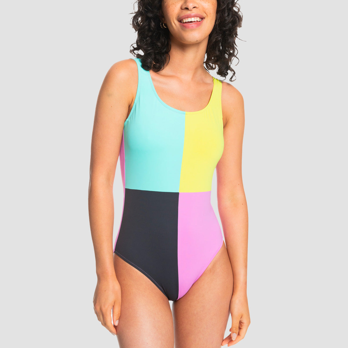 Quiksilver Color Block One-Piece Swimsuit Violet - Womens