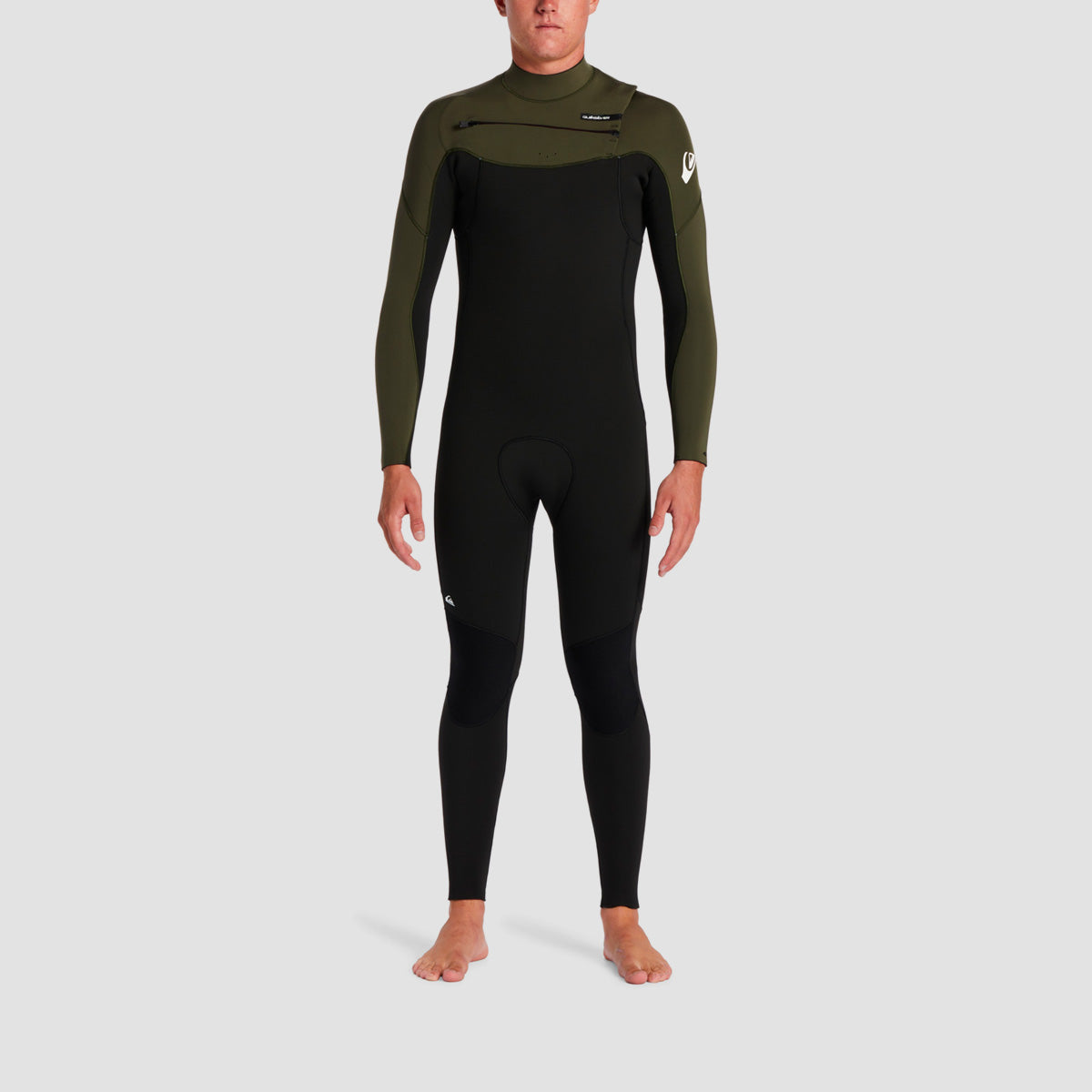 Quiksilver Everyday Sessions 4/3mm GBS Chest Zip Wetsuit Black/Thyme