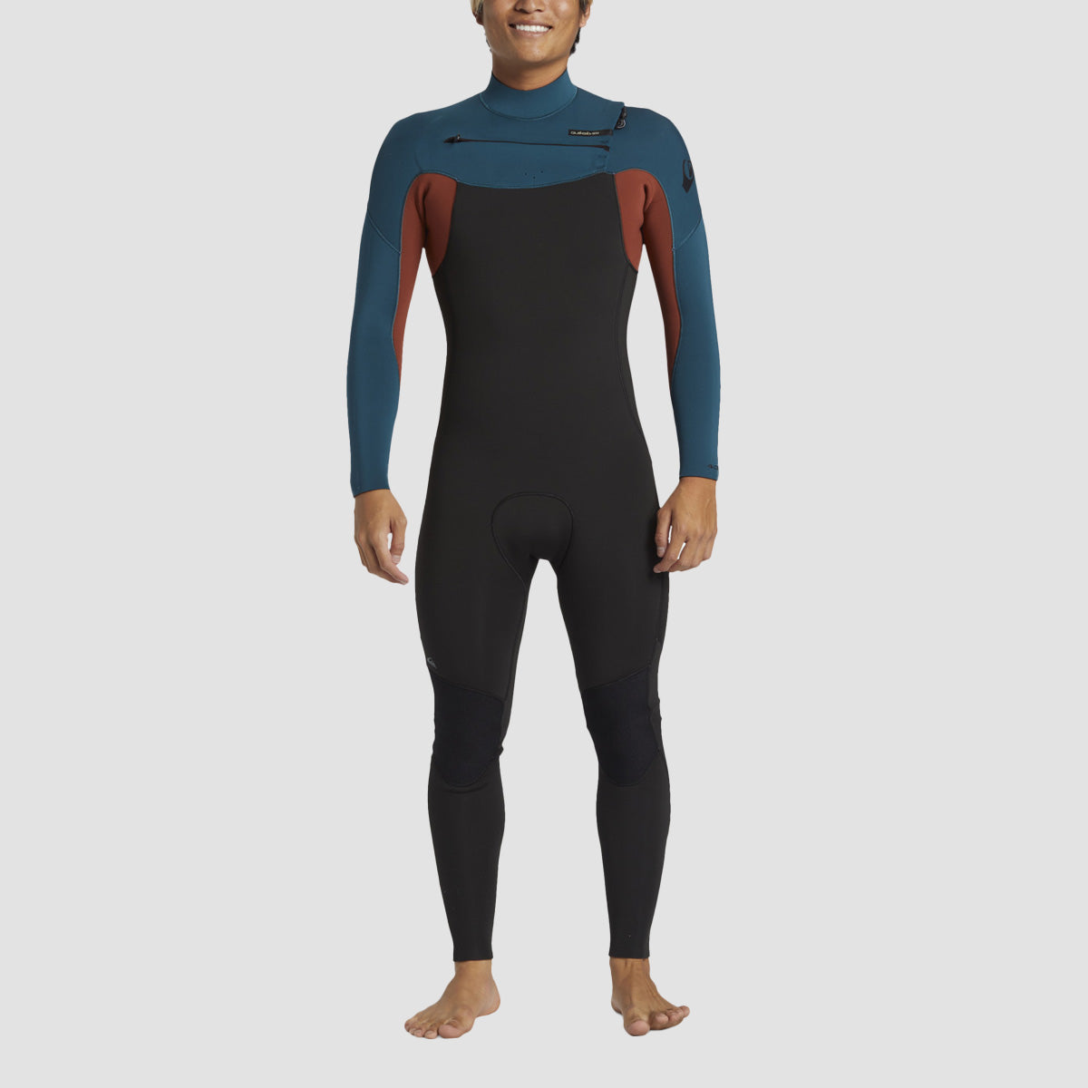 Quiksilver Everyday Sessions 4/3mm GBS Chest Zip Wetsuit Midnight Turquoise