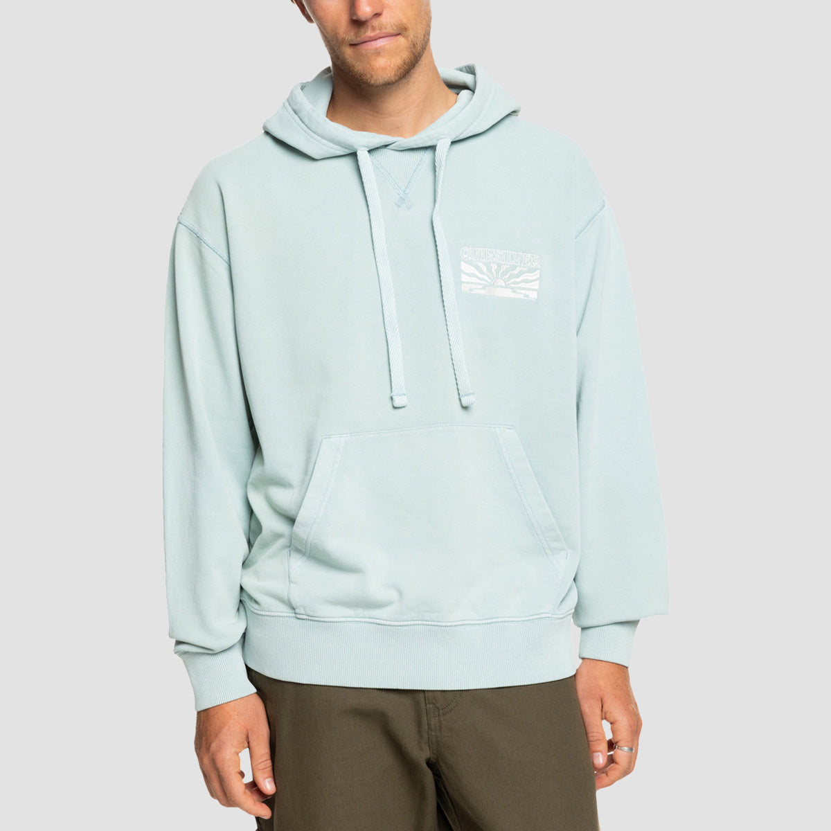 Quiksilver Garment Dye Pullover Hoodie Aquifer