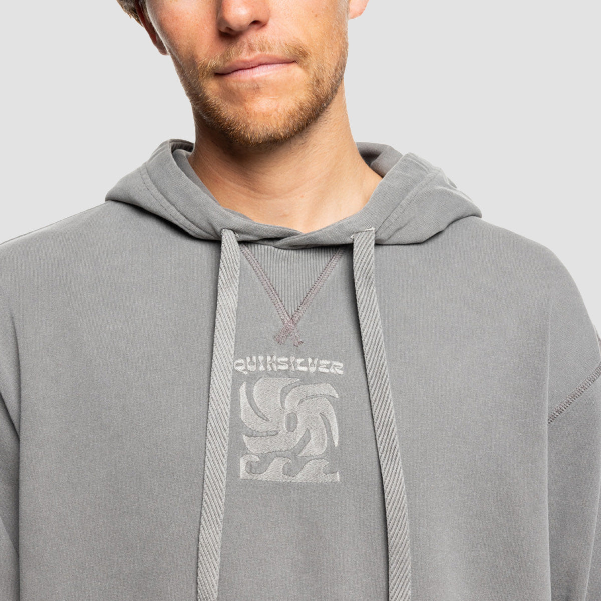 Quiksilver Garment Dye Pullover Hoodie Canteen