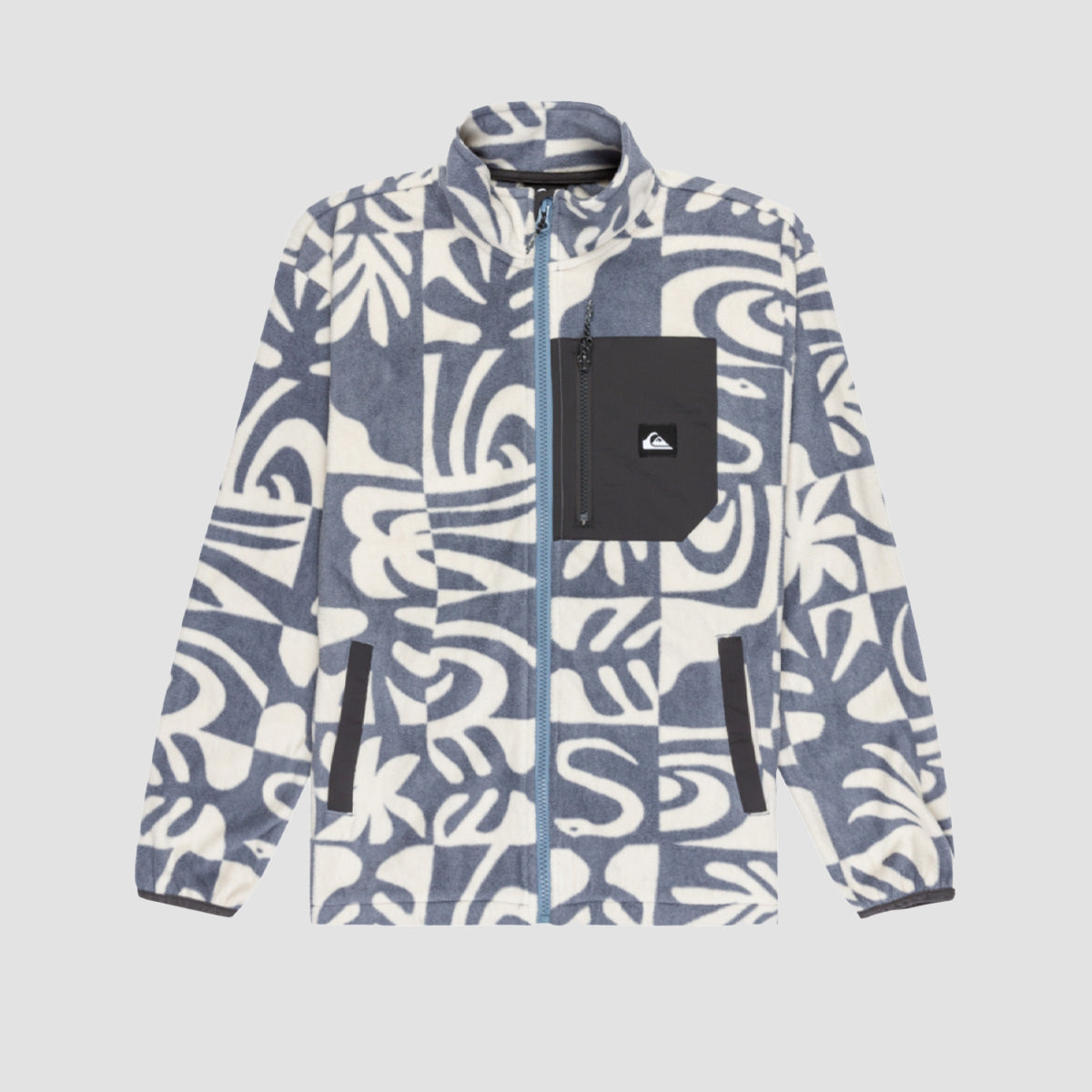 Quiksilver Ice Fields Zip Fleece China Blue Desert Checker - Kids