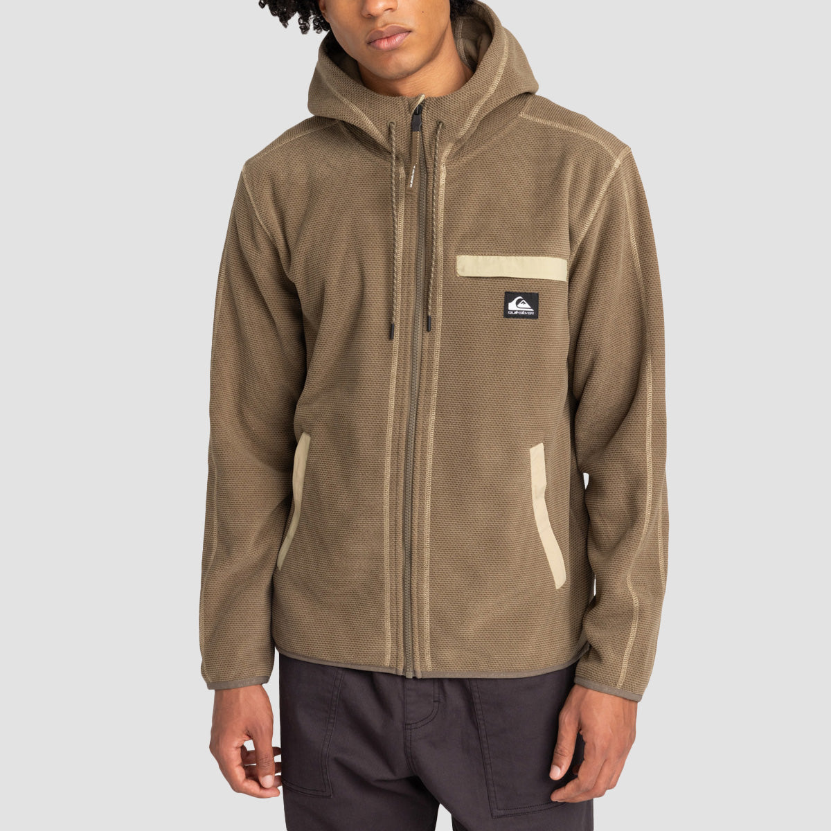 Quiksilver Last Run Zip Hoodie Canteen