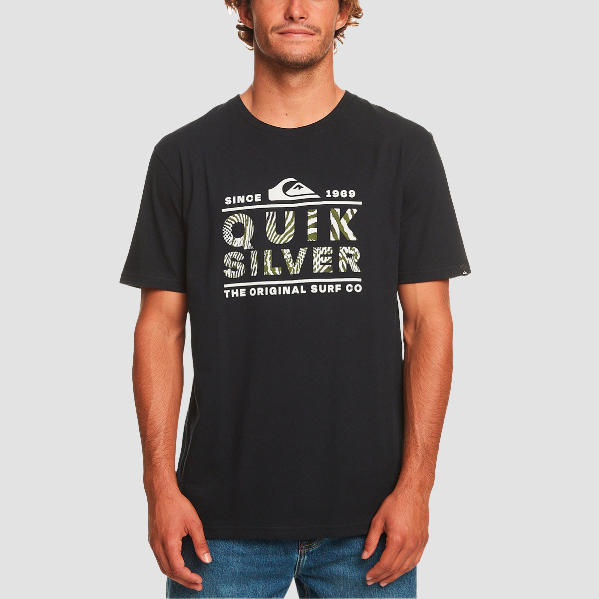 Quiksilver Logo Print T-Shirt Black