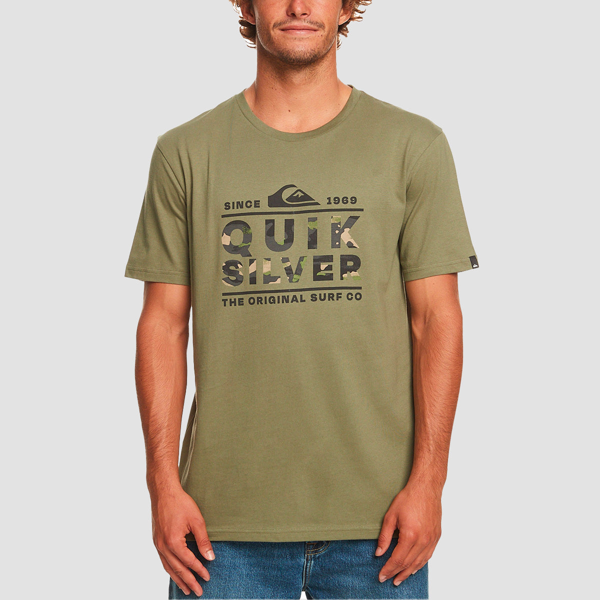 Quiksilver Logo Print T-Shirt Four Leaf Clover