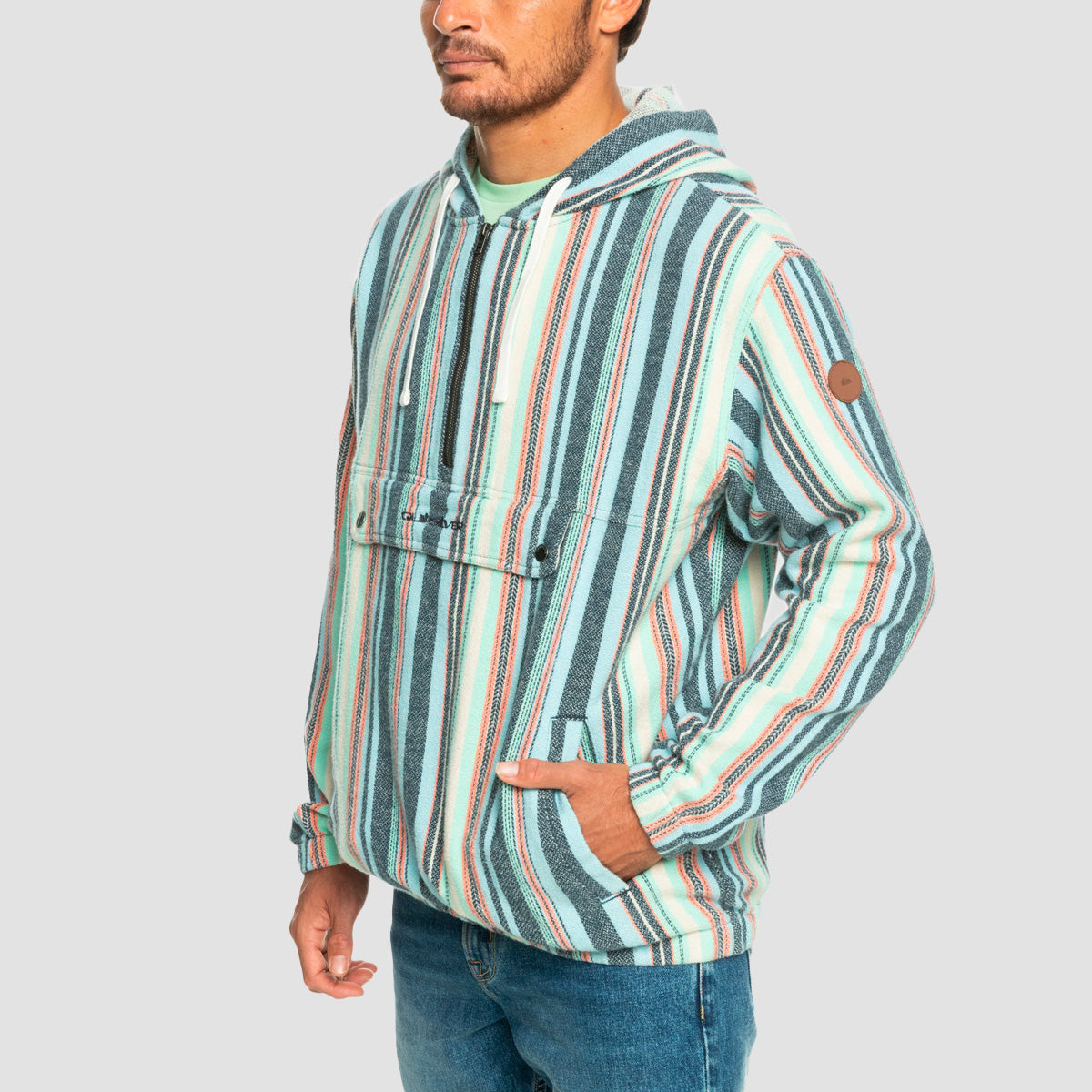 Quiksilver Neo Blue Pullover Jacket Sky Blue