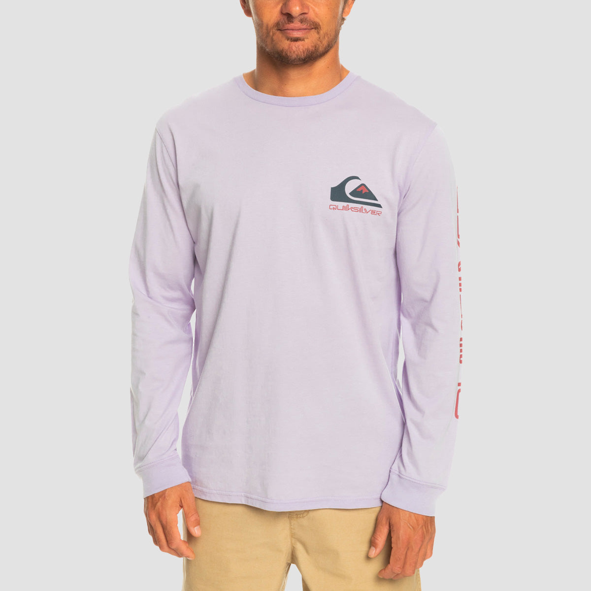 Quiksilver Omni Logo Longsleeve T-Shirt Pastel Lilac