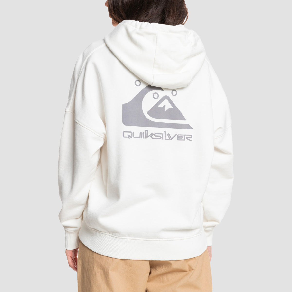 Quiksilver Oversized Pullover Hoodie Lily White - Womens