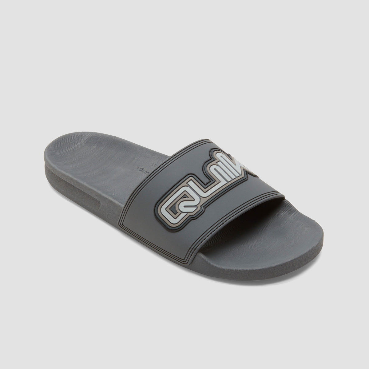 Quiksilver Rivi Wordmark Slide II Sandals - Grey 1