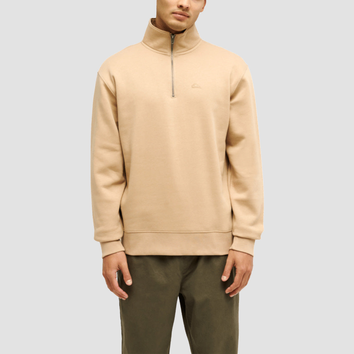 Quiksilver Salt Water Quarter Zip Sweatshirt Khaki