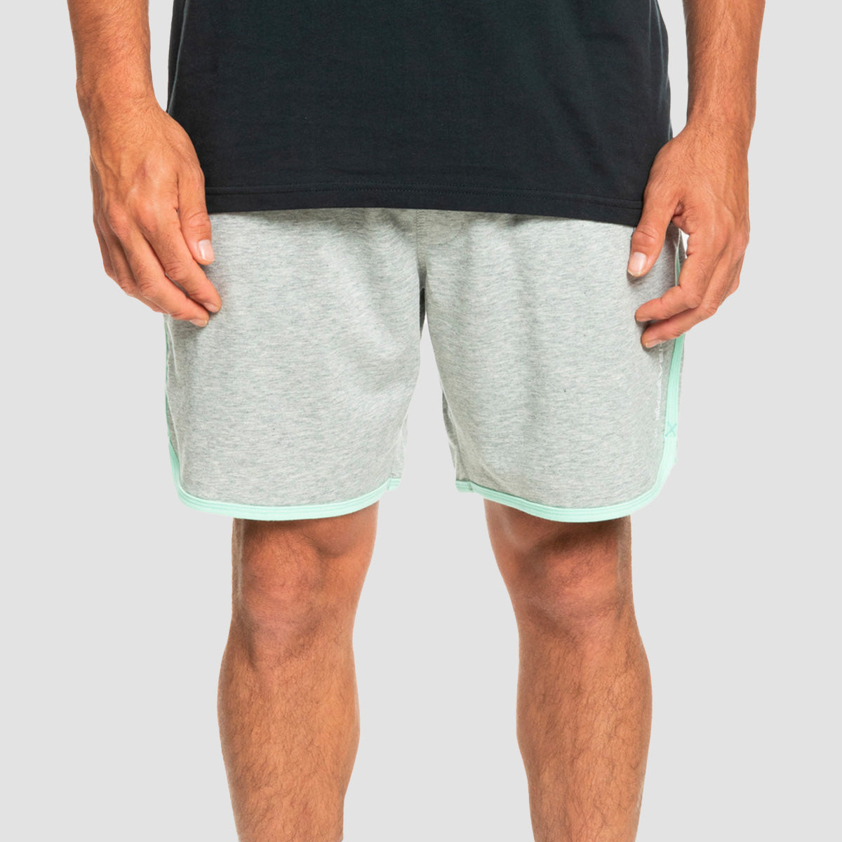 Quiksilver Scallop Terry Sweat Shorts Light Grey Heather