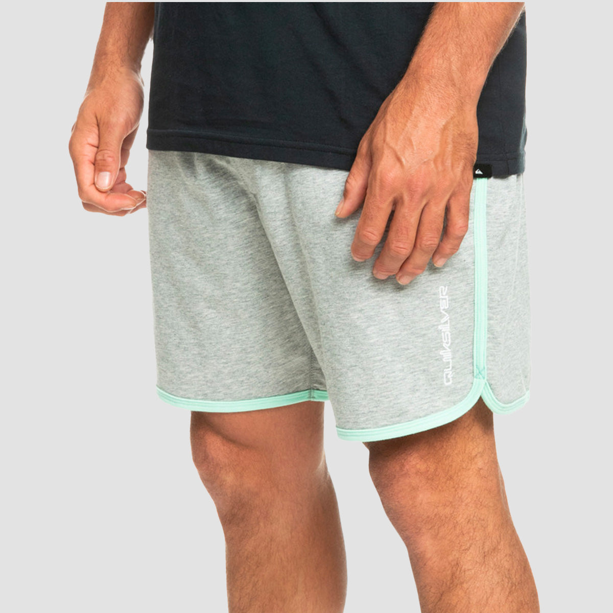 Quiksilver Scallop Terry Sweat Shorts Light Grey Heather