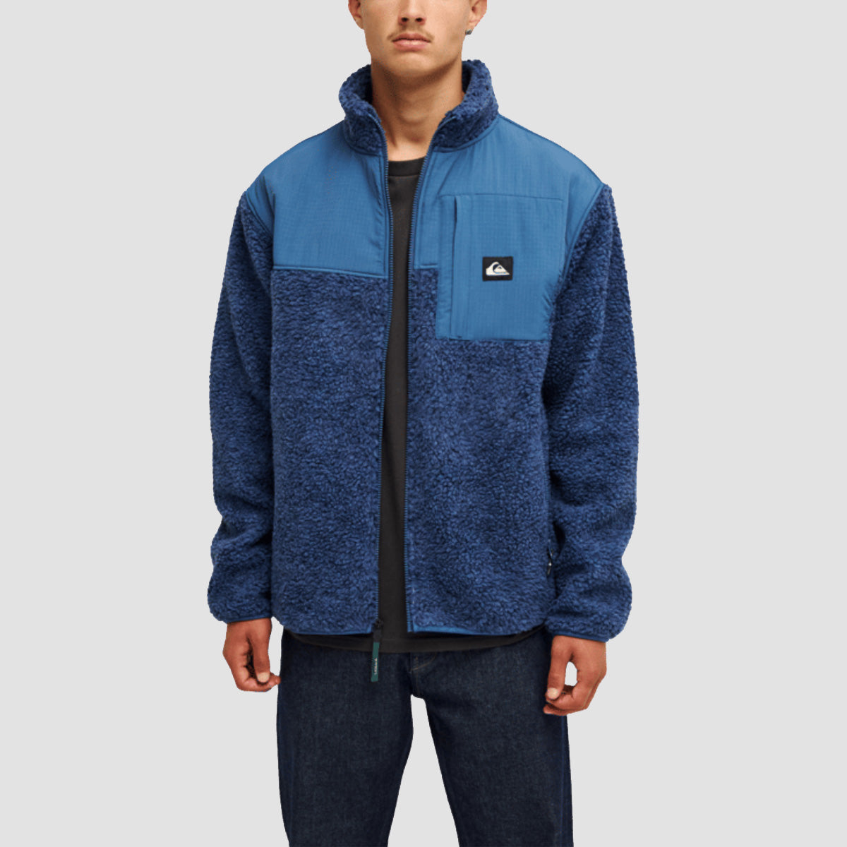 Quiksilver Shallow Water Sherpa Jacket Dark Denim Heather