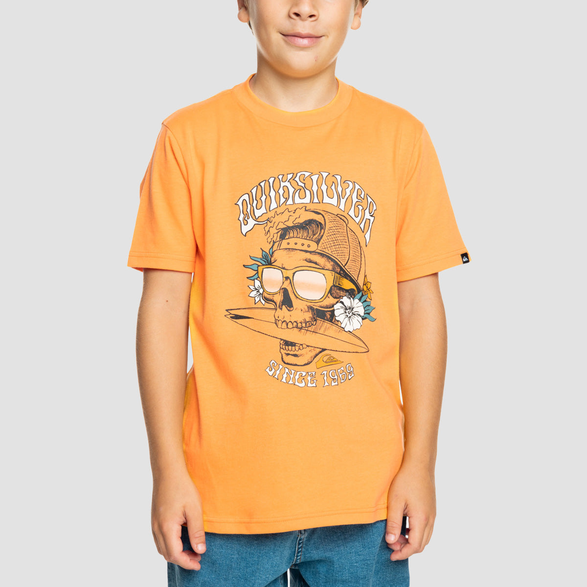 Quiksilver Skull 69 T-Shirt Blazing Orange - Kids