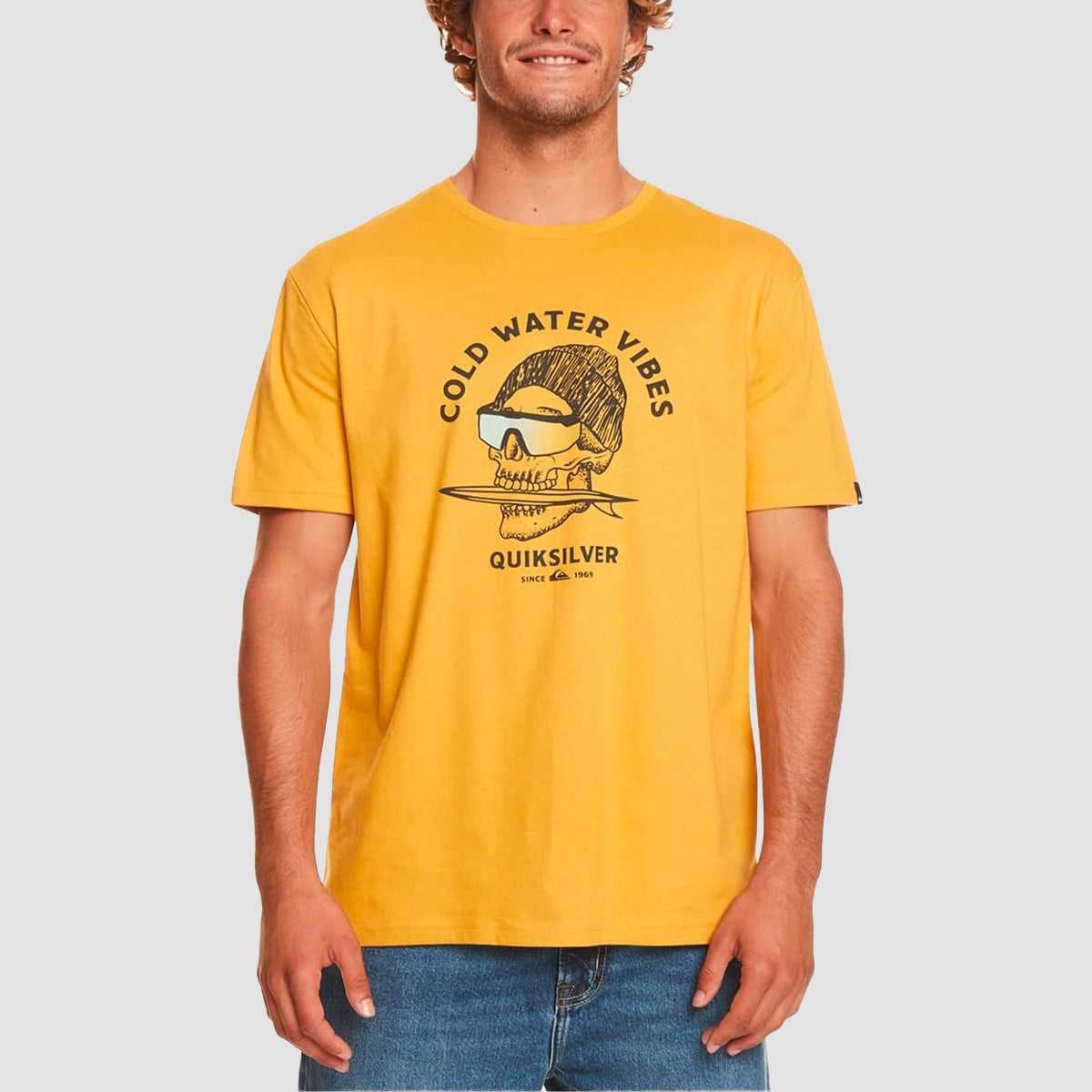 Quiksilver Skull T-Shirt Mustard