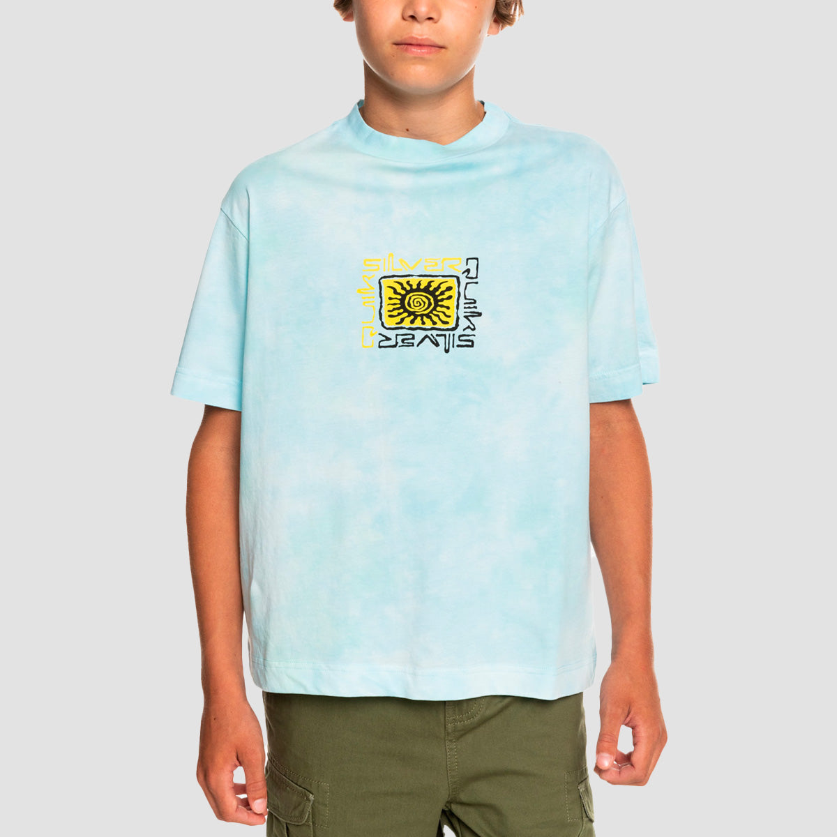 Quiksilver Slow Dive T-Shirt Angel Blue Tie Dye - Kids