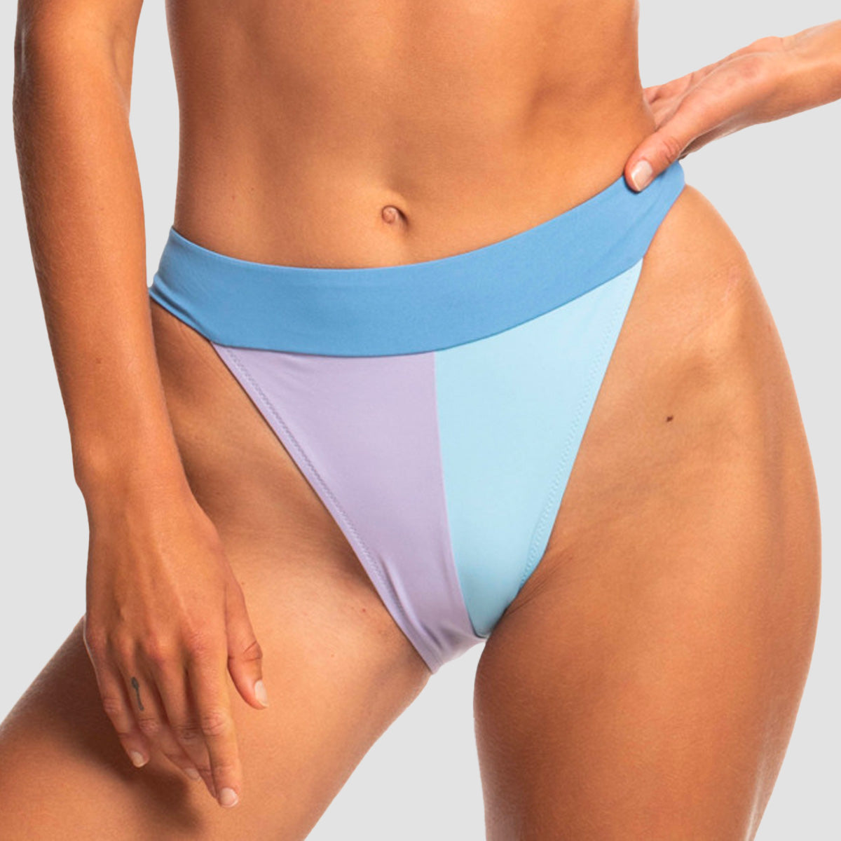Quiksilver x Stranger Things Lenora High Cut Bikini Bottoms Airy Blue - Womens