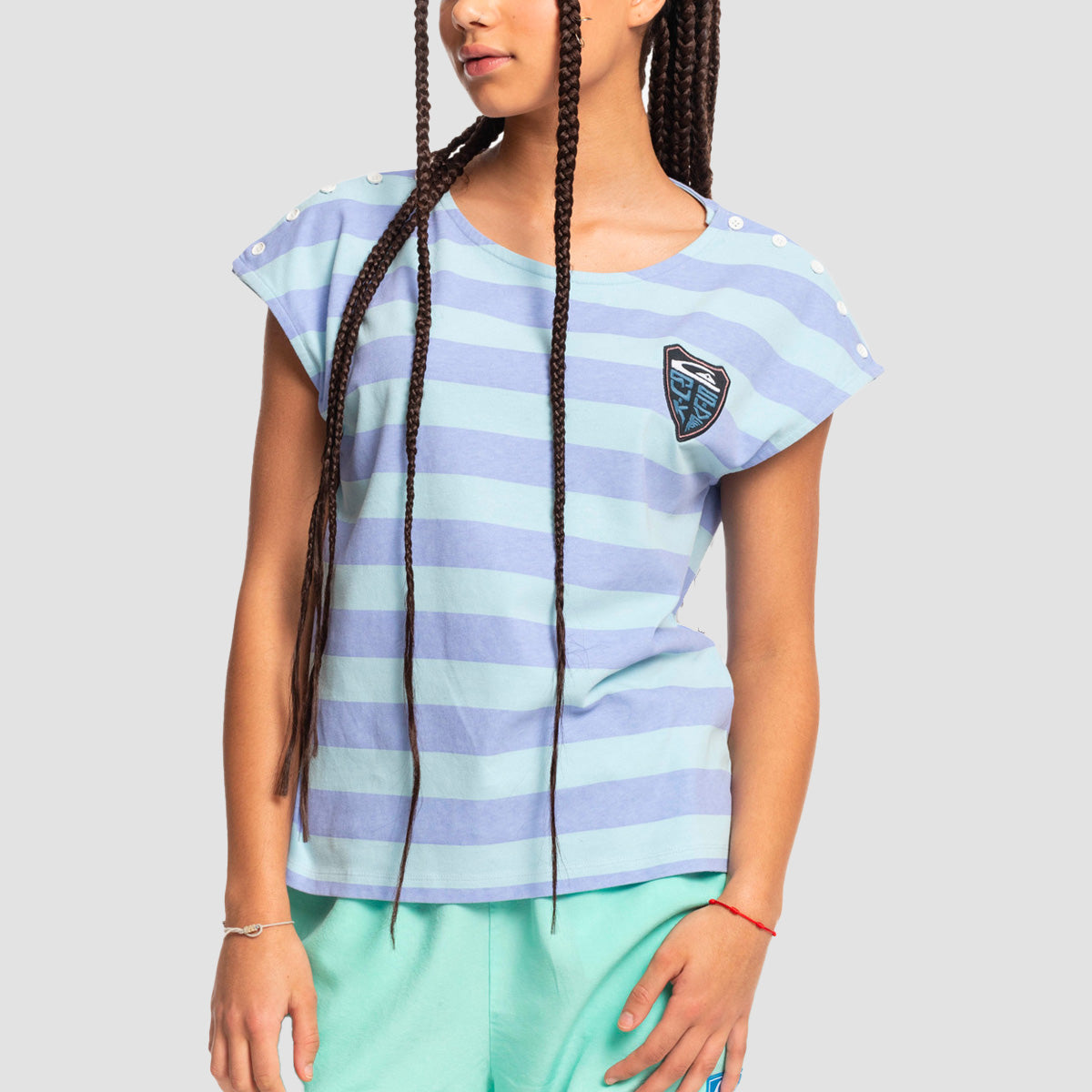 Quiksilver x Stranger Things Lenora T-Shirt Lenora Printed Stripes - Womens