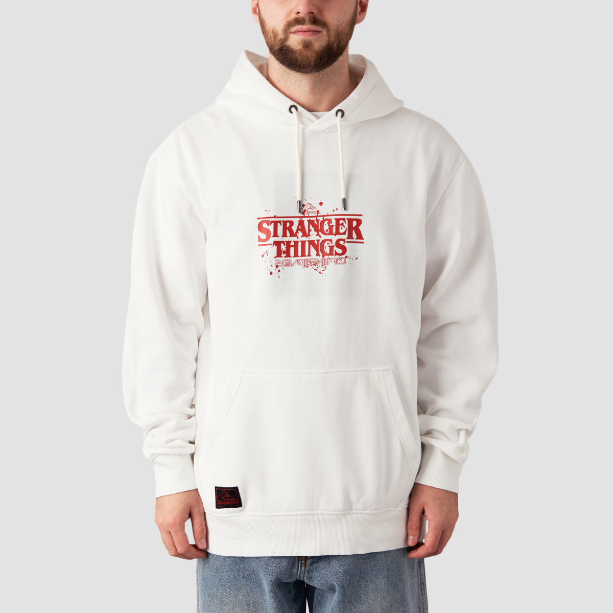 Quiksilver x Stranger Things Official Logo Pullover Hoodie White
