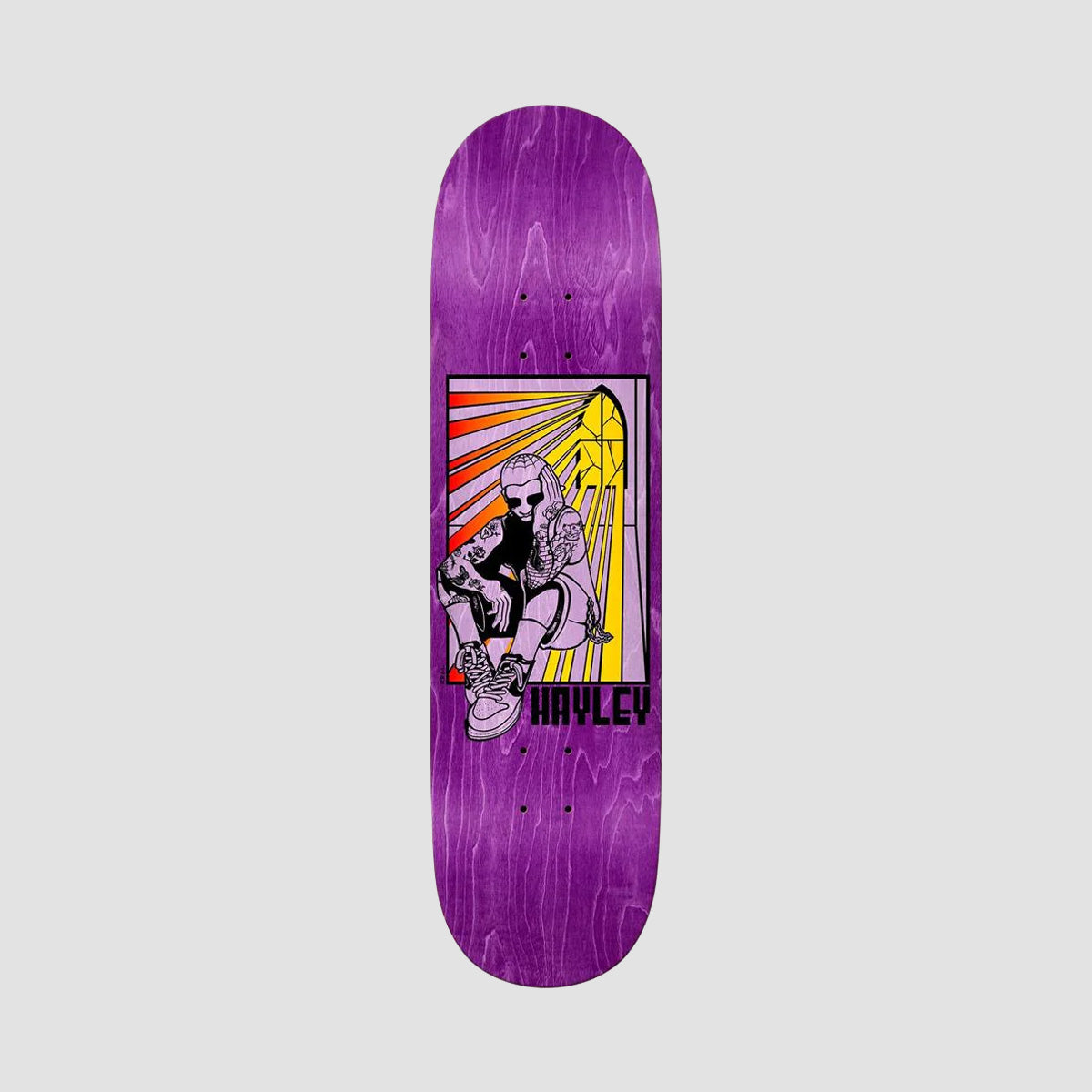 Real Hayley Wilson Stained Skateboard Deck Purple - 8.5