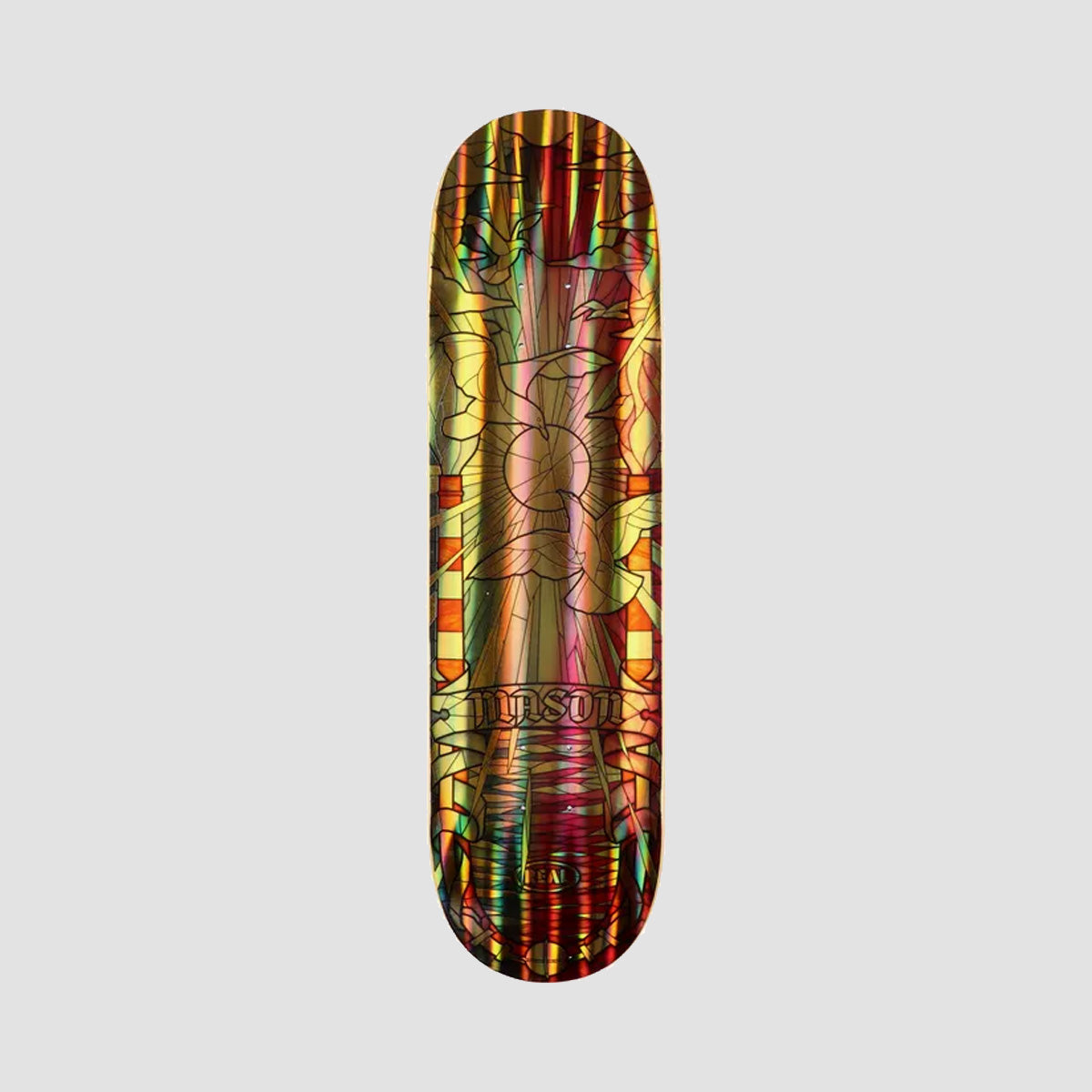 Real Mason Silva Cathedral True Fit Deck Foil Holographic Gold - 8.25"