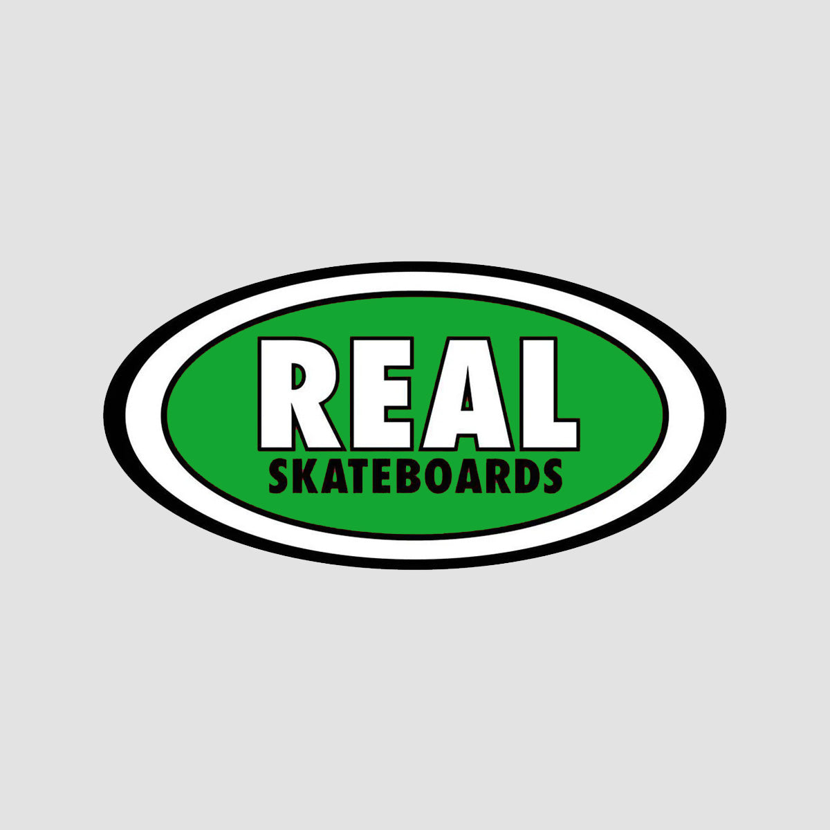 Real Oval Sticker Green 190x95mm