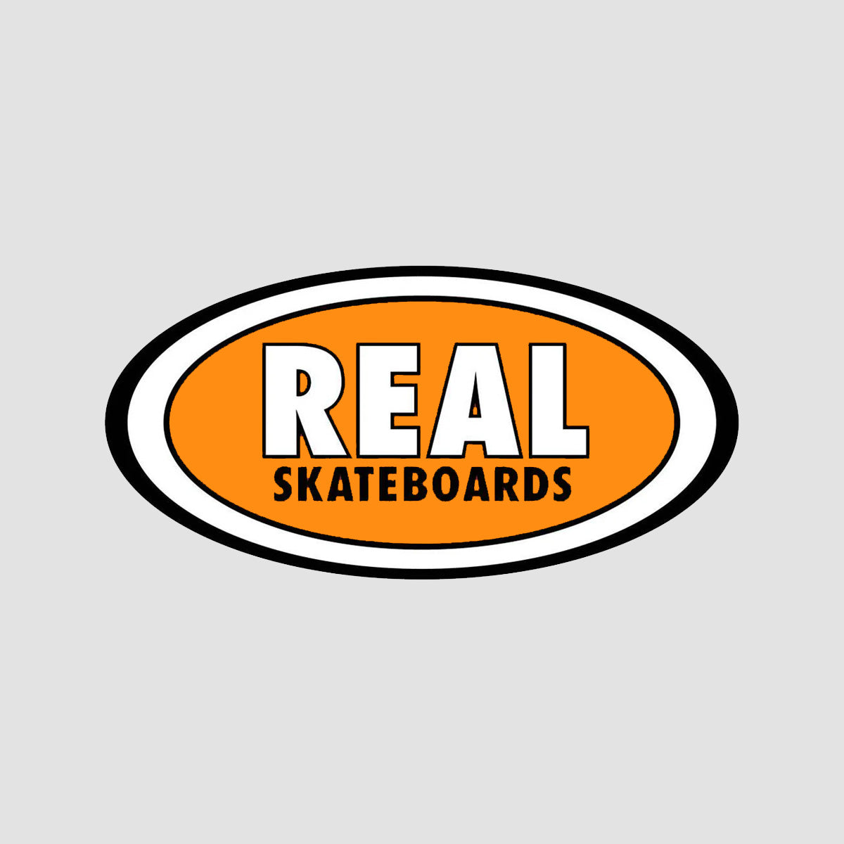 Real Oval Sticker Orange 190x95mm