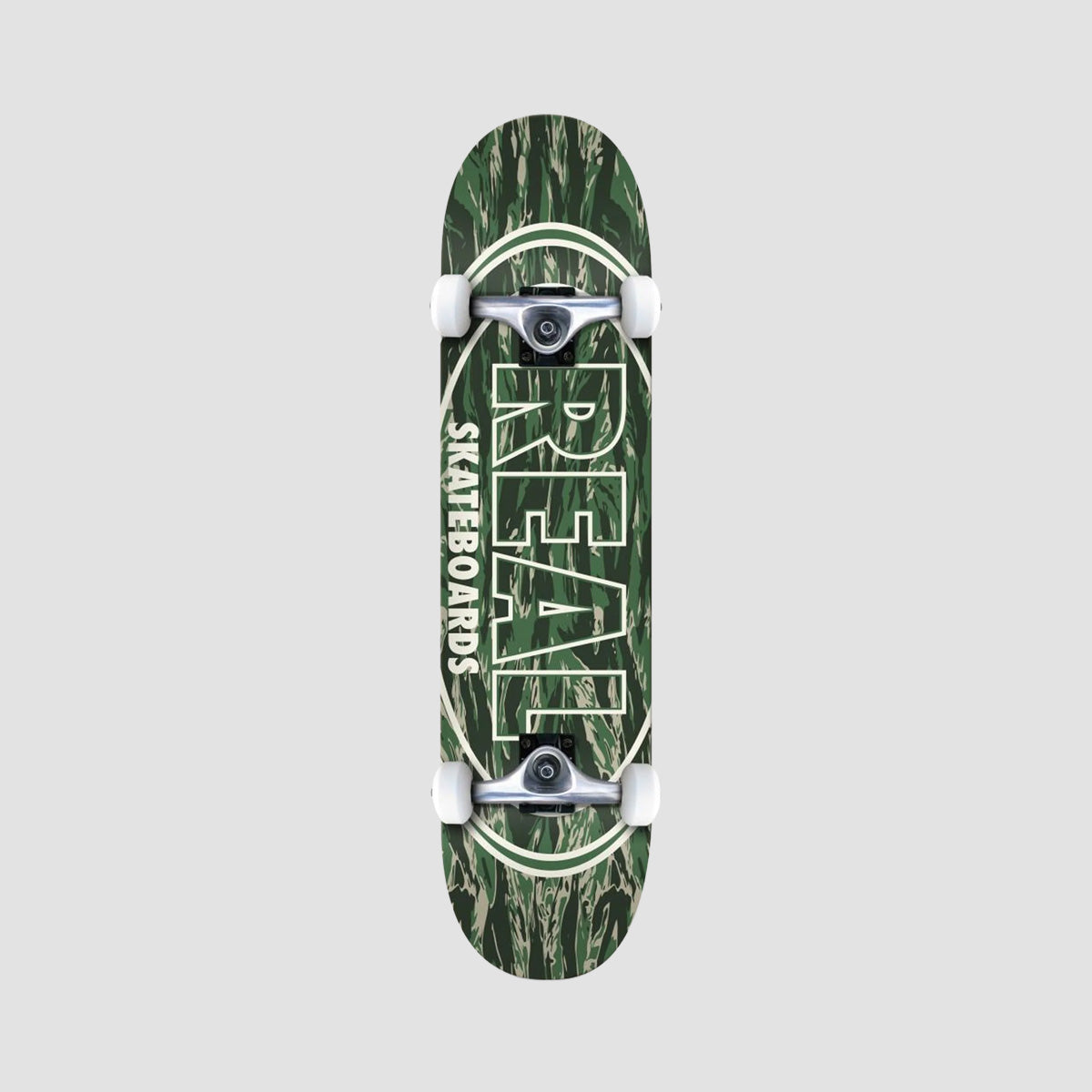 Real Stealth Oval Skateboard Green - 7.50"