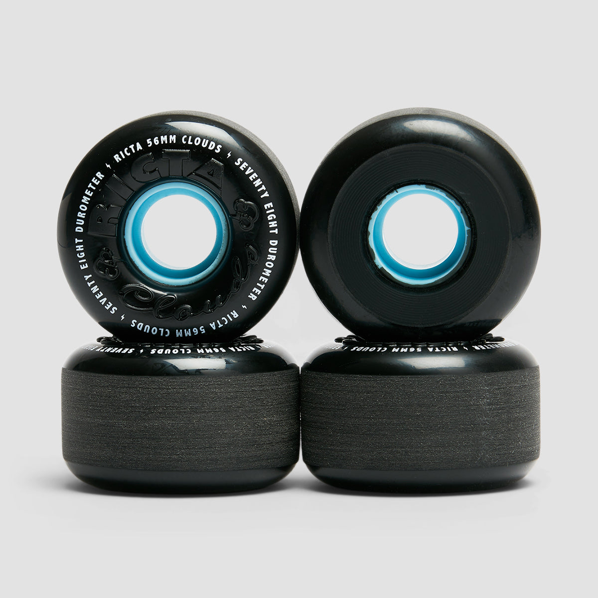 Ricta Clouds 78a Skateboard Wheels Black/Blue 56mm